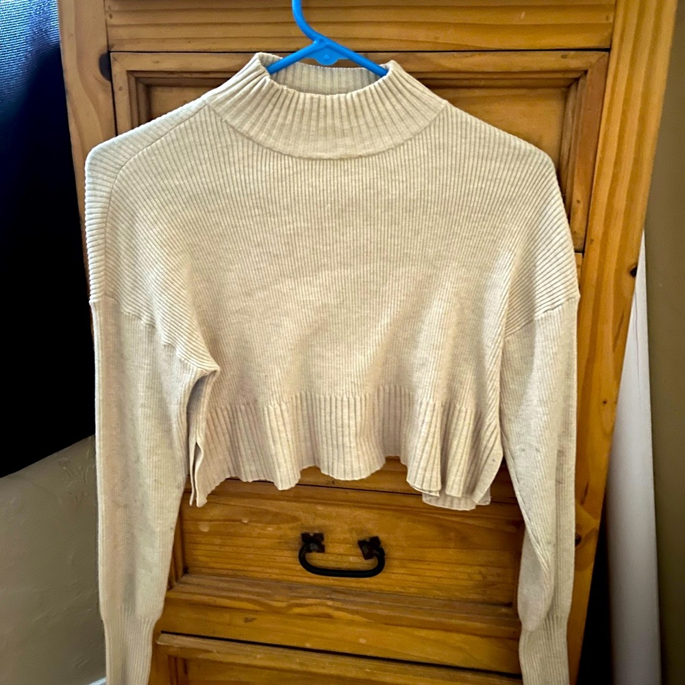 Cropped turtleneck